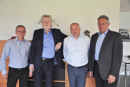 Von Links: Ruedi Graf, Hansueli Werren, Franz Zaugg und Julius Thomann